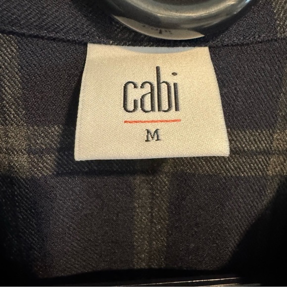 CAbi Navy Plaid Blazer Jacket Academia Preppy M - Picture 4 of 6